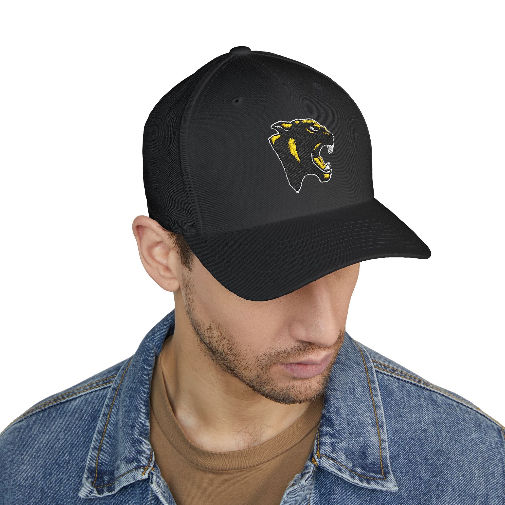 Panther Embroidered Structured Cap