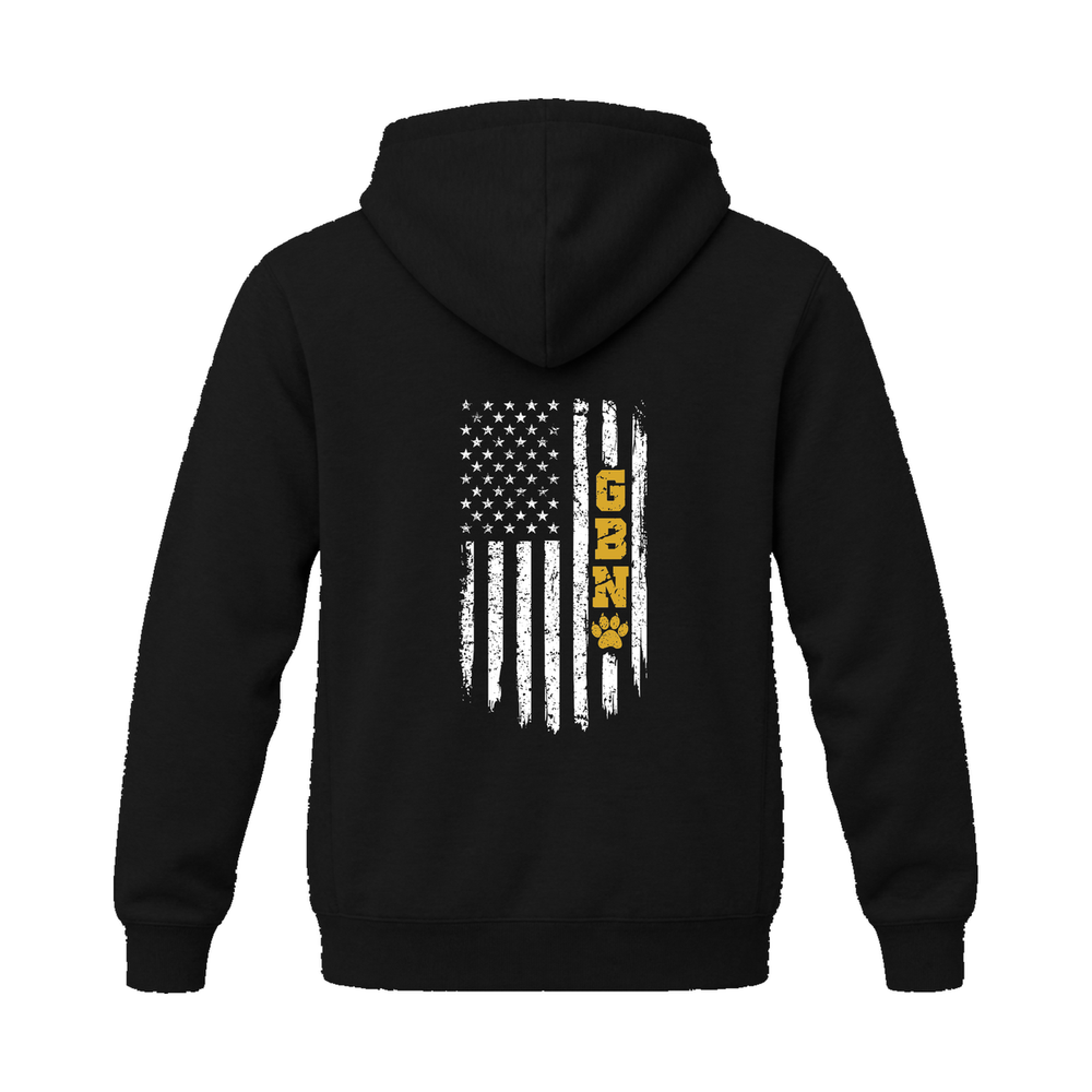 GBN Flag Premium Hoodie - Black (back)