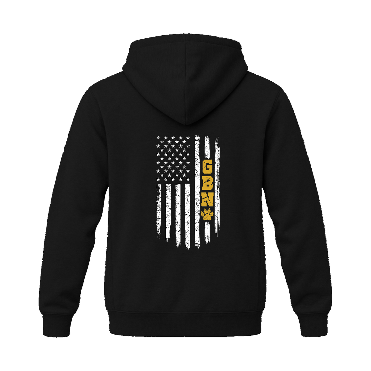 GBN Flag Premium Hoodie - Black (back)