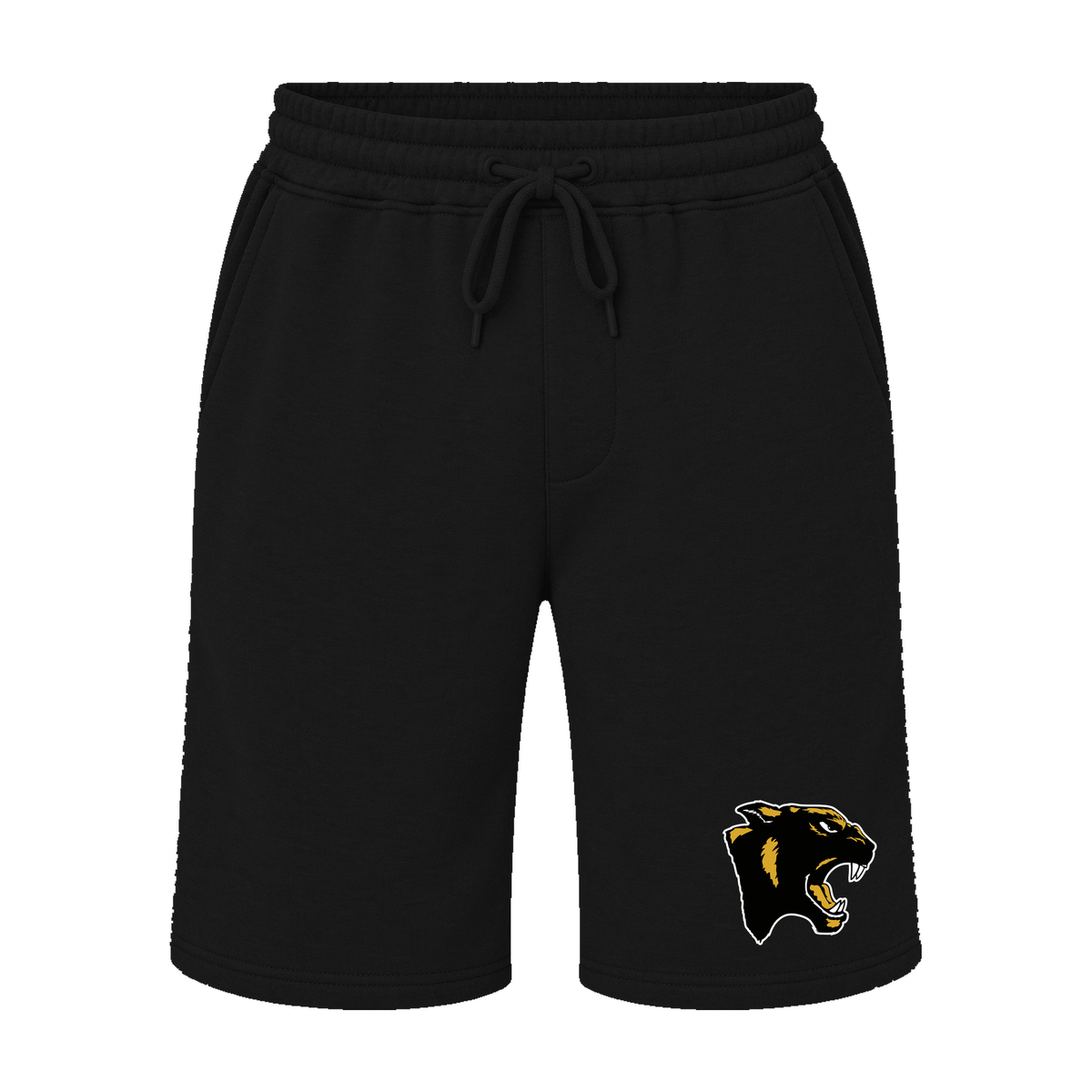 GBN Panther Logo Fleece Shorts - Black