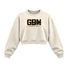 GBN Block Logo Women's Cropped Crewneck - Bone