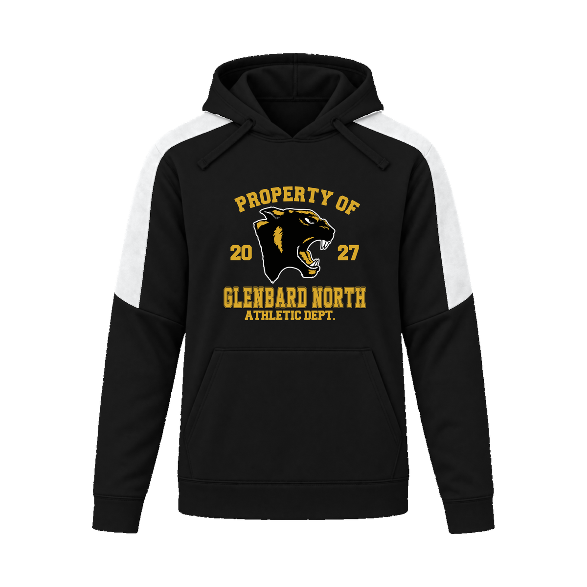 GBN Property Of Performance Hoodie - Black/ White