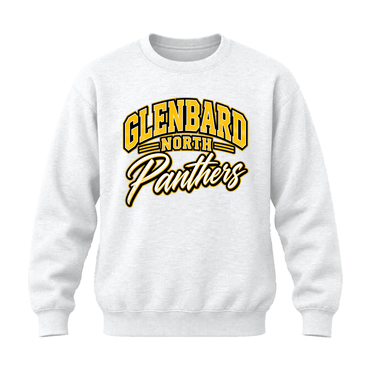 GBN Arched Panthers Crewneck Sweatshirt - White