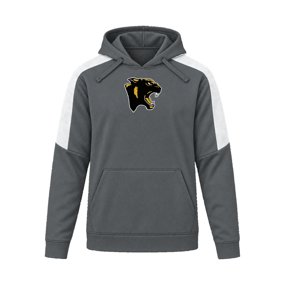 GBN Panther Logo Performance Hoodie - Iron Grey/ White