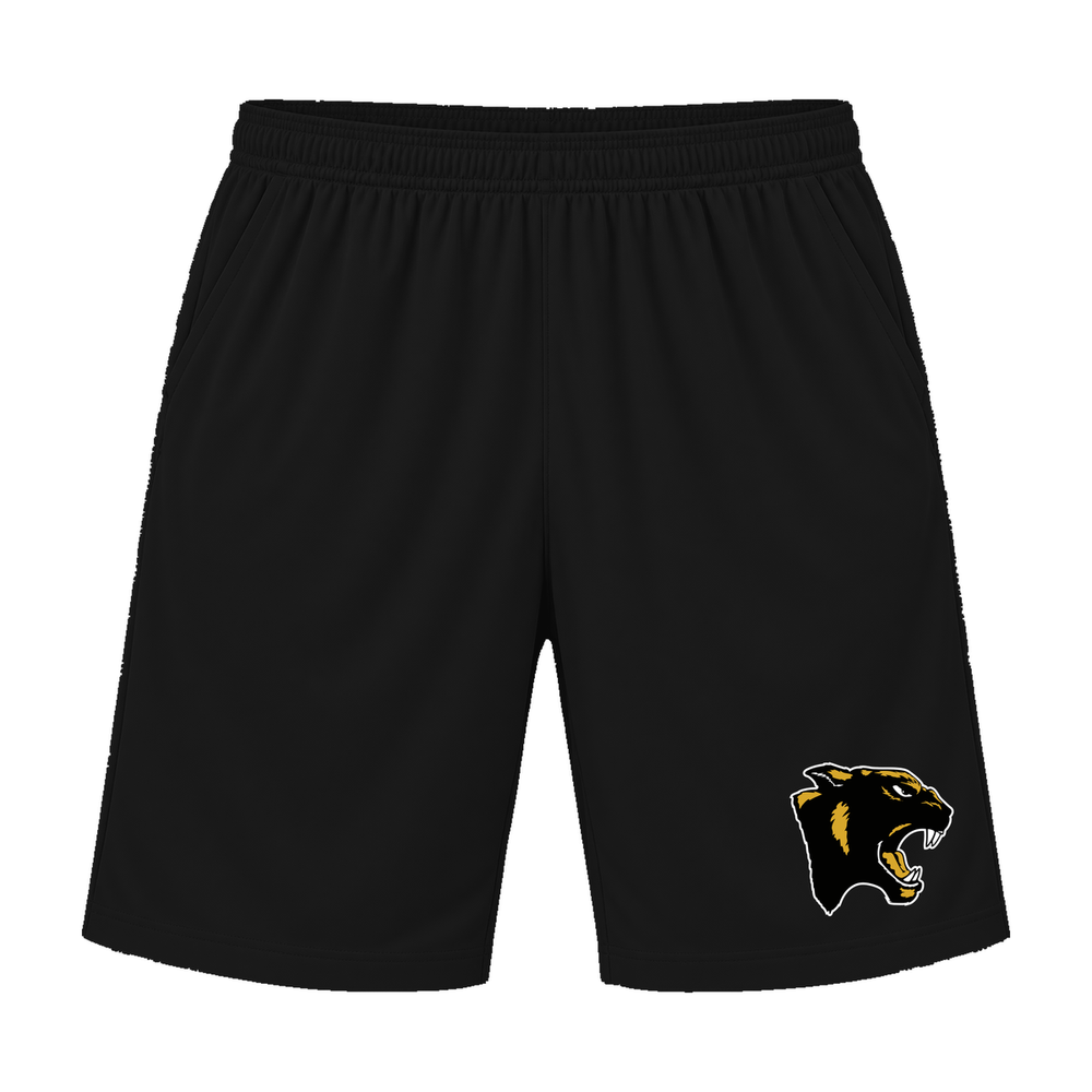 GBN Panther Logo Athletic Shorts - Black