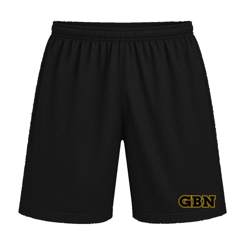 GBN Varsity Letters Mesh Shorts - Black