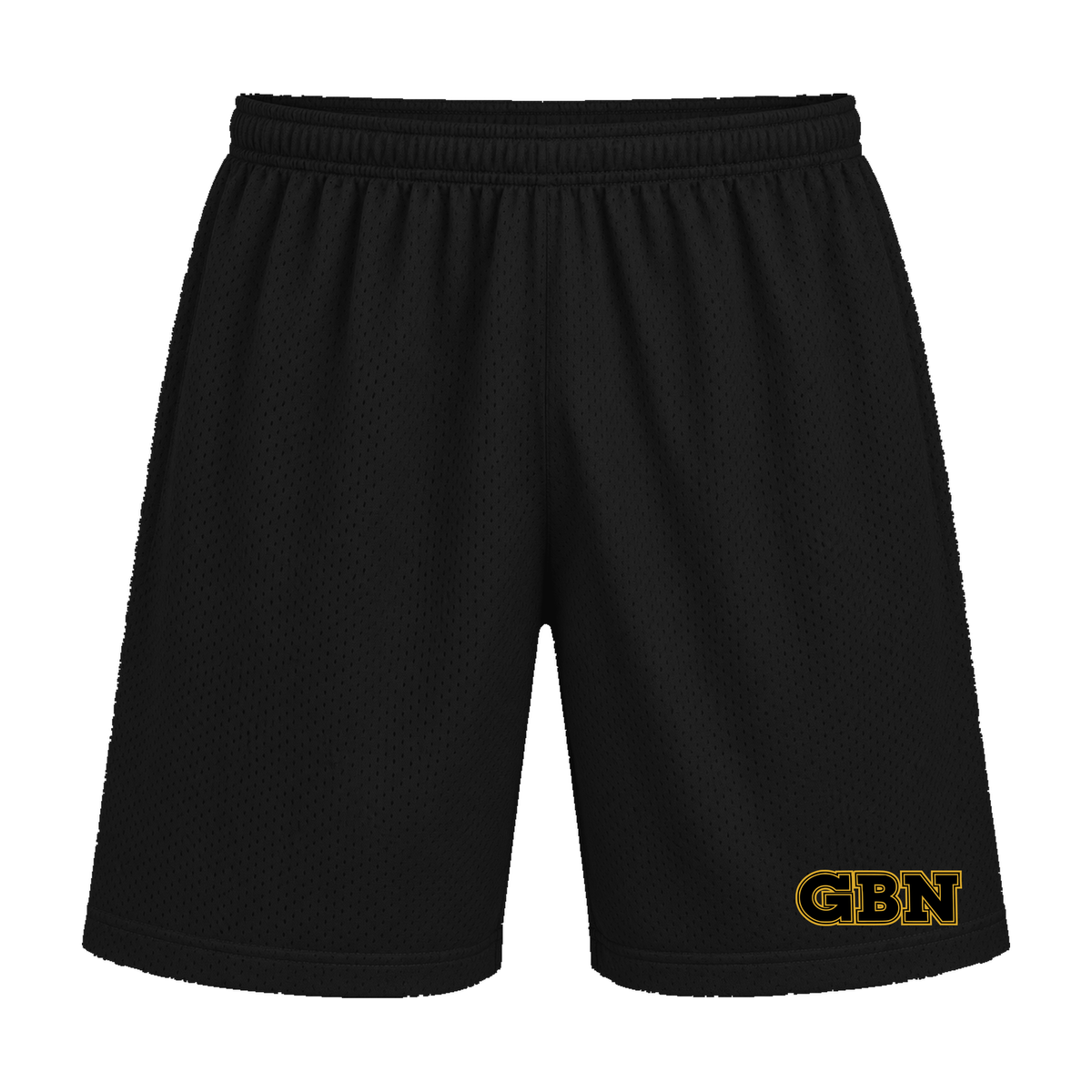 GBN Varsity Letters Mesh Shorts - Black