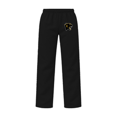 GBN Panther Logo Open Bottom Sweatpants - Black