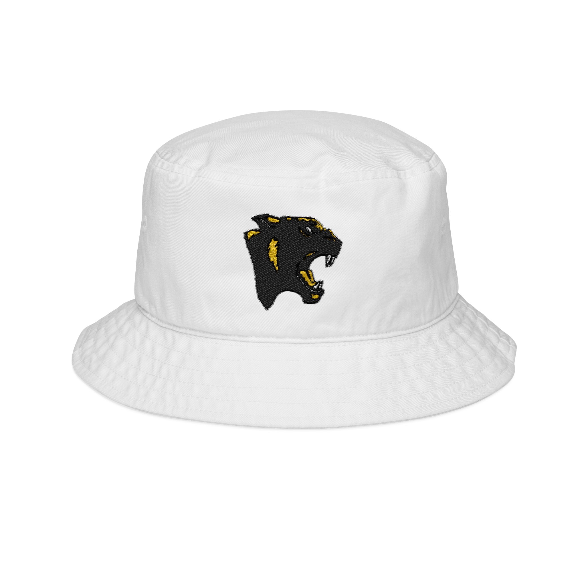 Embroidered Bucket Hat with Panther Design