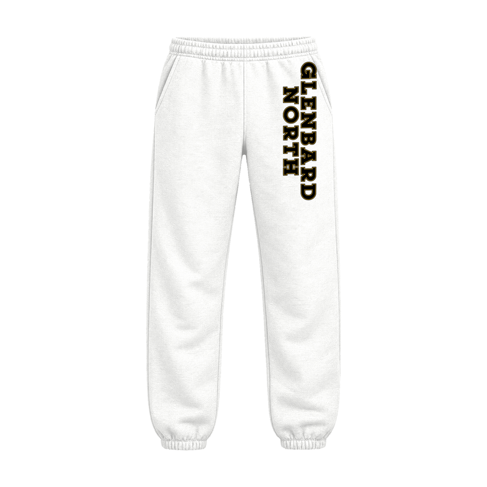 GBN Glenbard North Leg Sweatpants - White