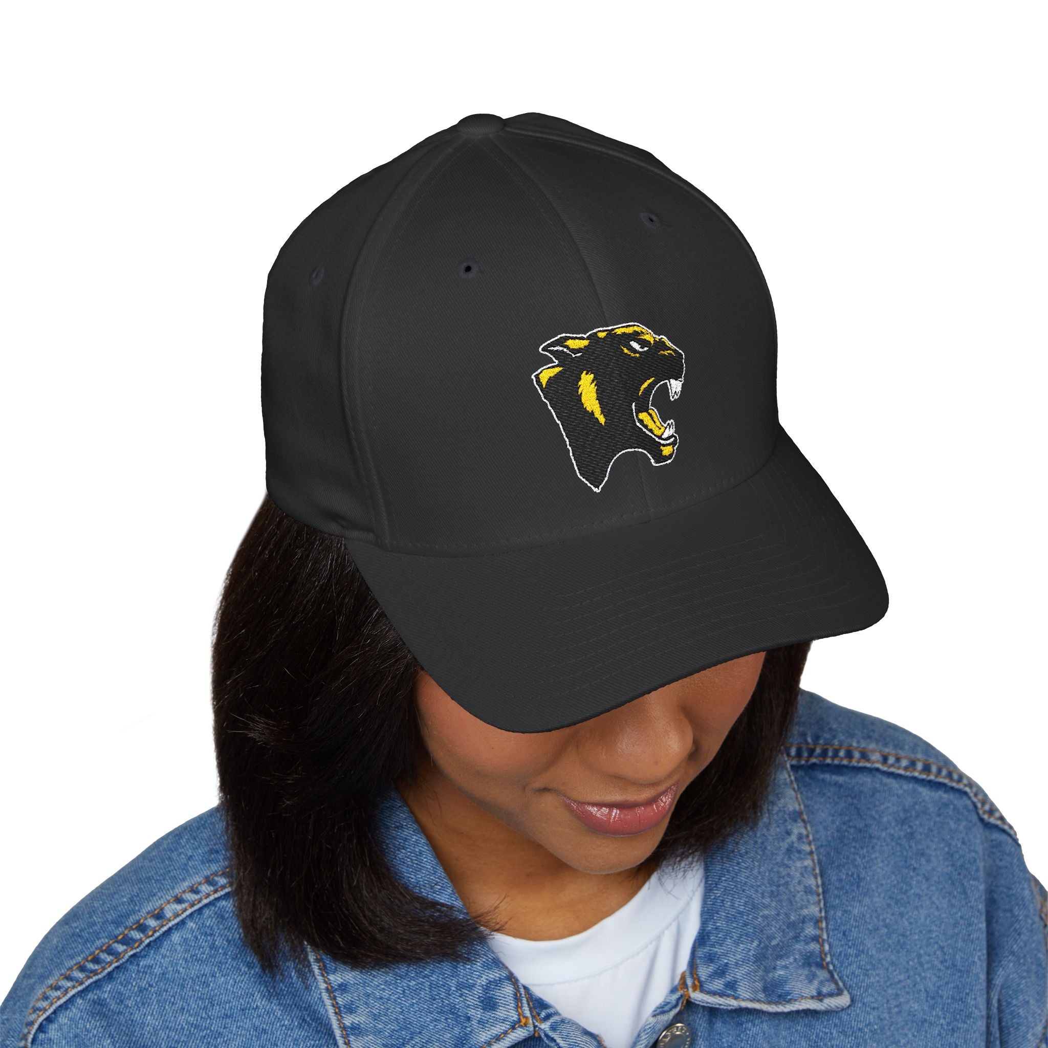 Panther Embroidered Structured Cap