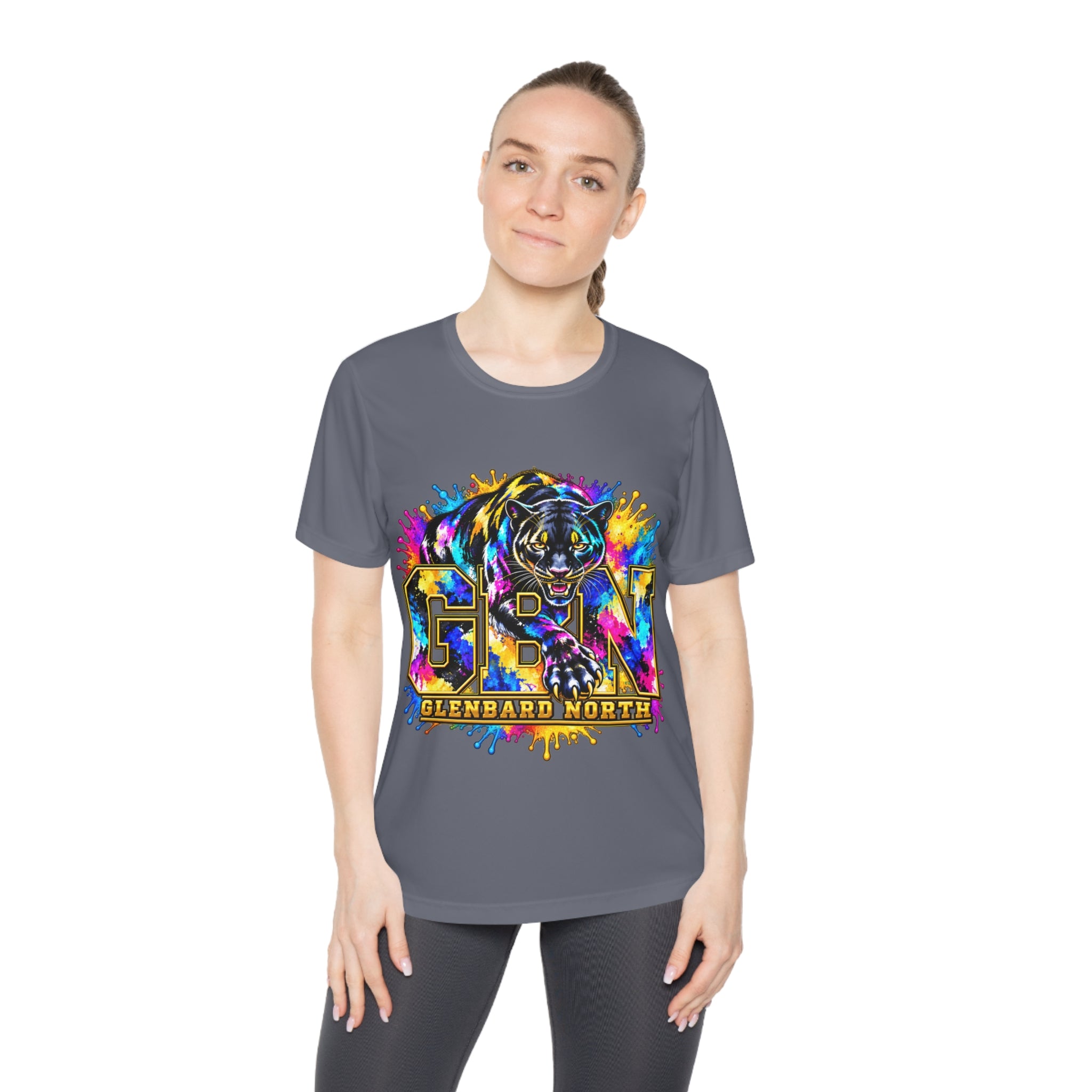 GBN Paint Splash Panther Ladies Performance Tee