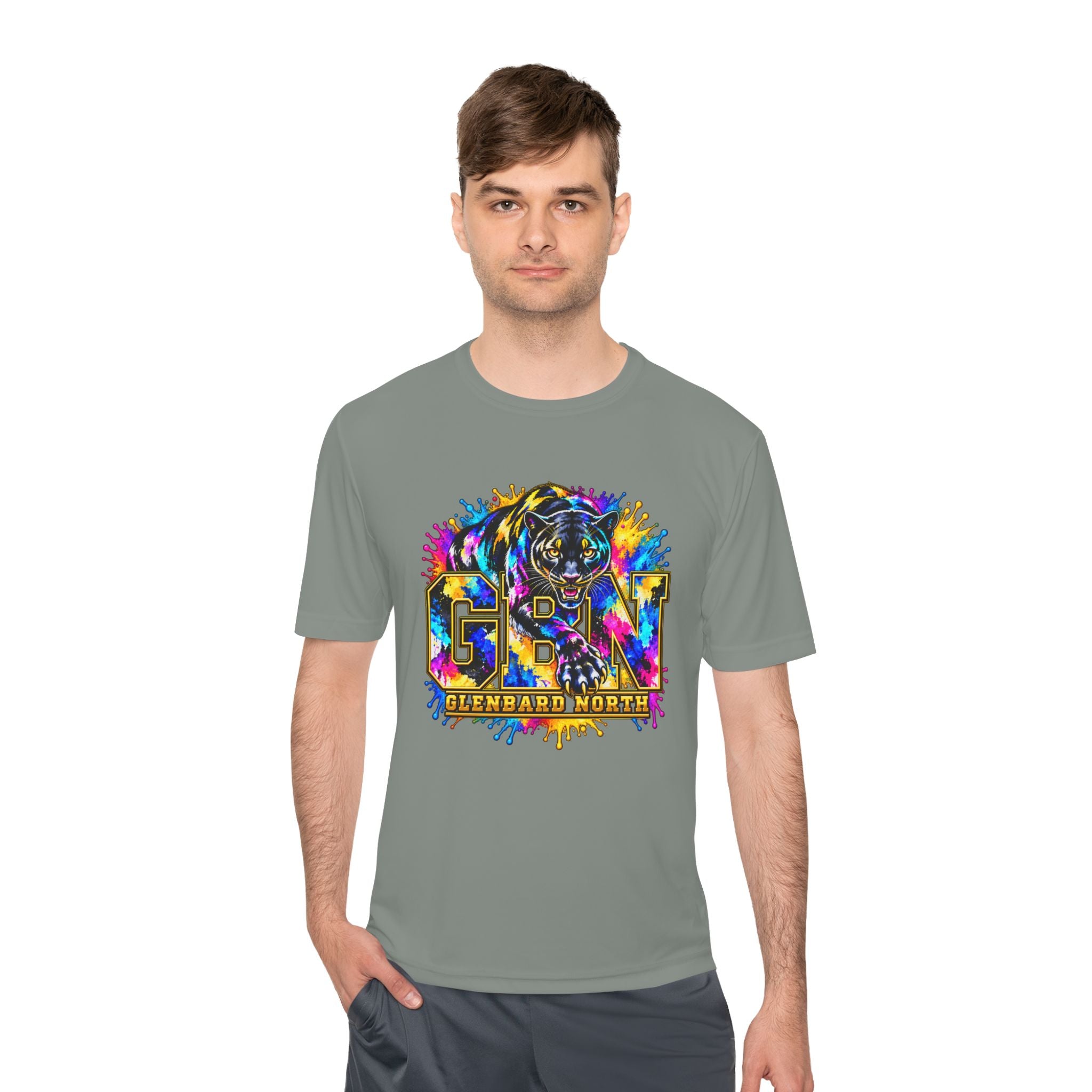 GBN Paint Splash Panther Moisture-Wicking Tee