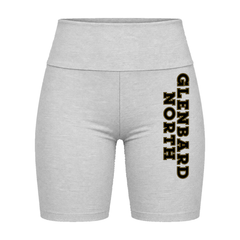 GBN Glenbard North Leg Women's Bike Shorts - Light Heather Grey