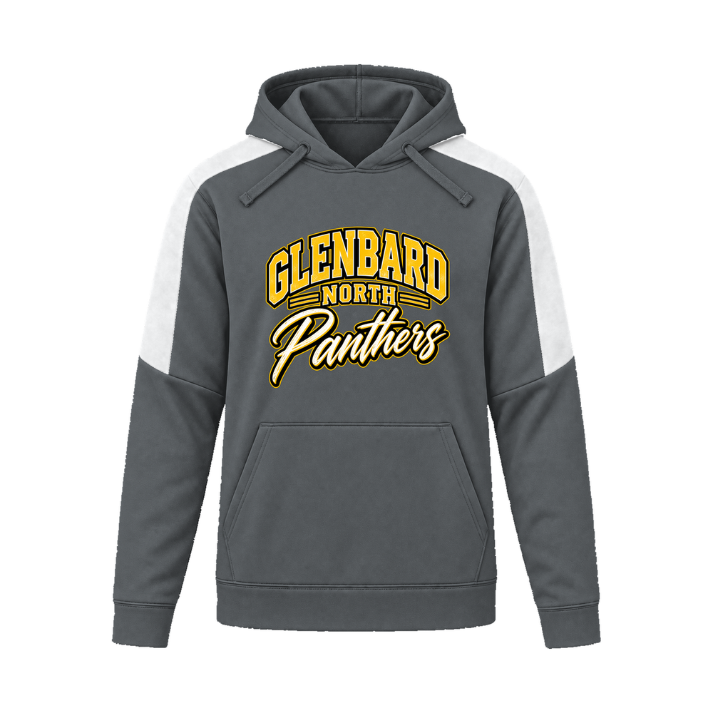 GBN Arched Panthers Performance Hoodie - Iron Grey/ White