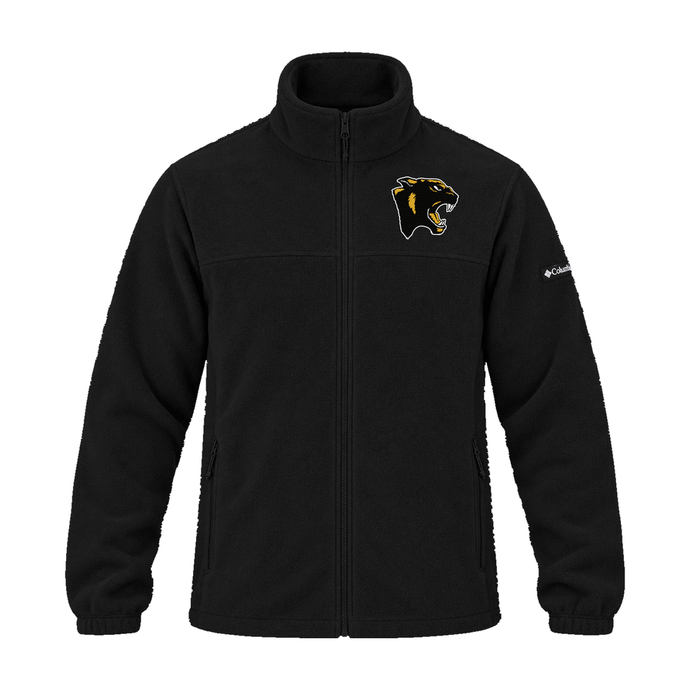 GBN Panther Logo Embroidered Fleece Jacket - Black
