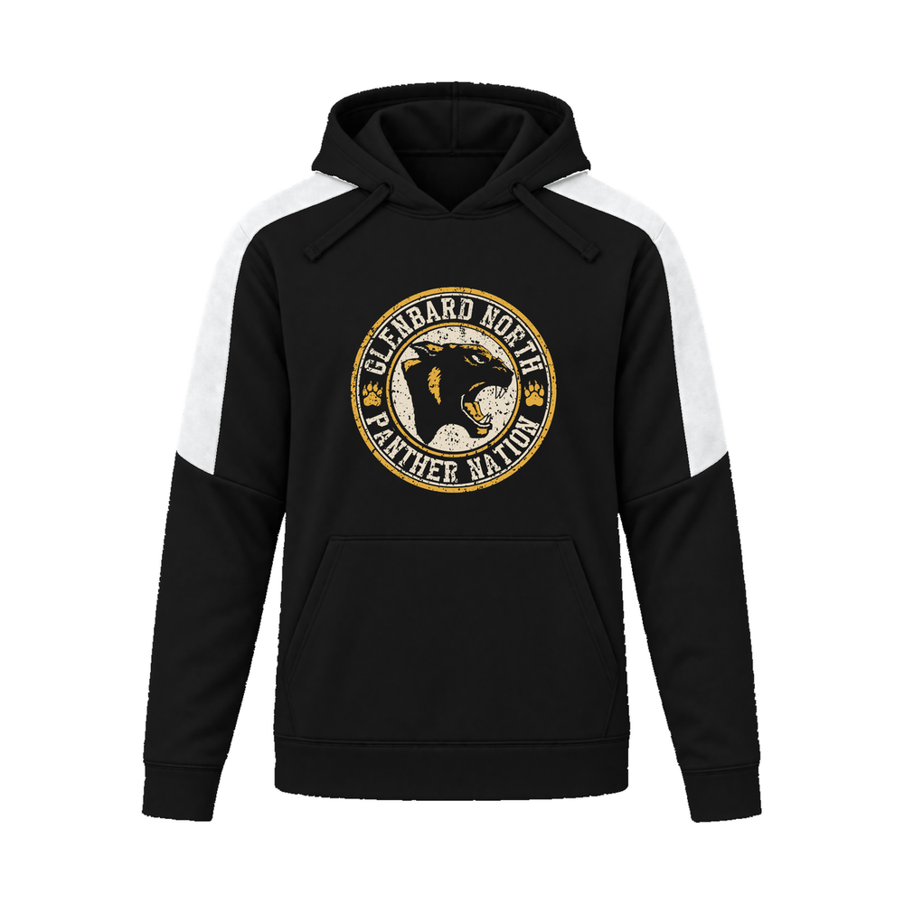 GBN Panther Nation Performance Hoodie - Black/ White