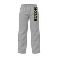 GBN NORTH Leg Open Bottom Sweatpants - Sport Grey