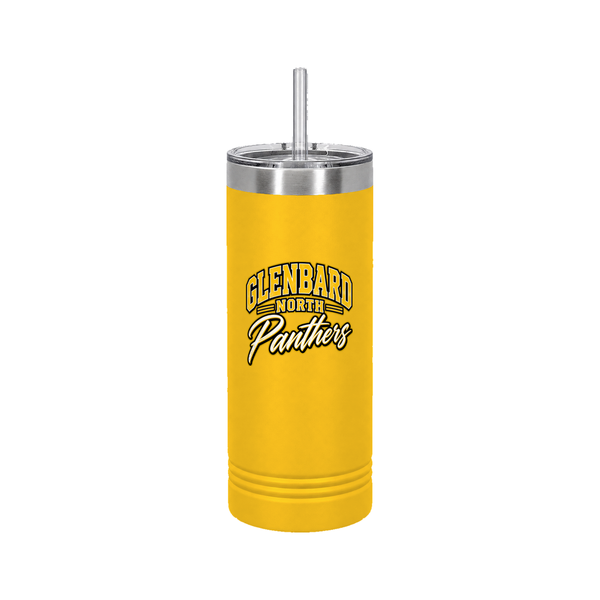 GBN Arched Panthers 22oz Skinny Tumbler - Yellow