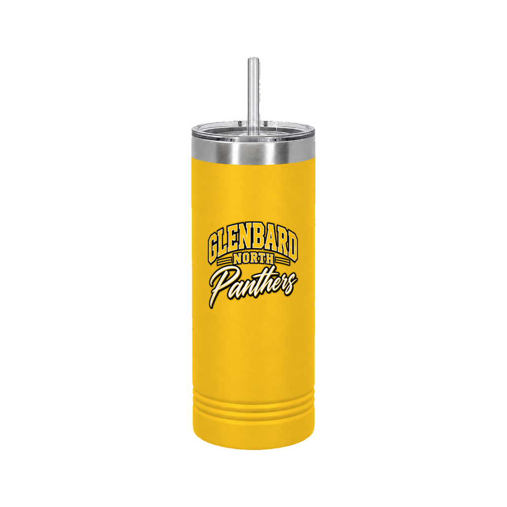GBN Arched Panthers 22oz Skinny Tumbler - Yellow