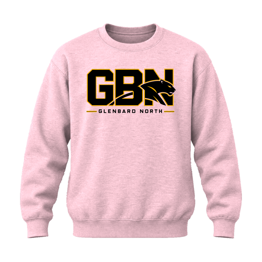 GBN Block Logo Crewneck Sweatshirt - Light Pink