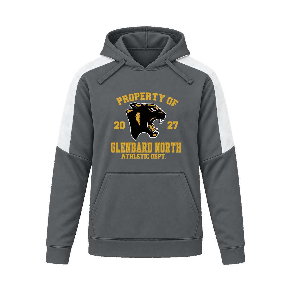 GBN Property Of Performance Hoodie - Iron Grey/ White