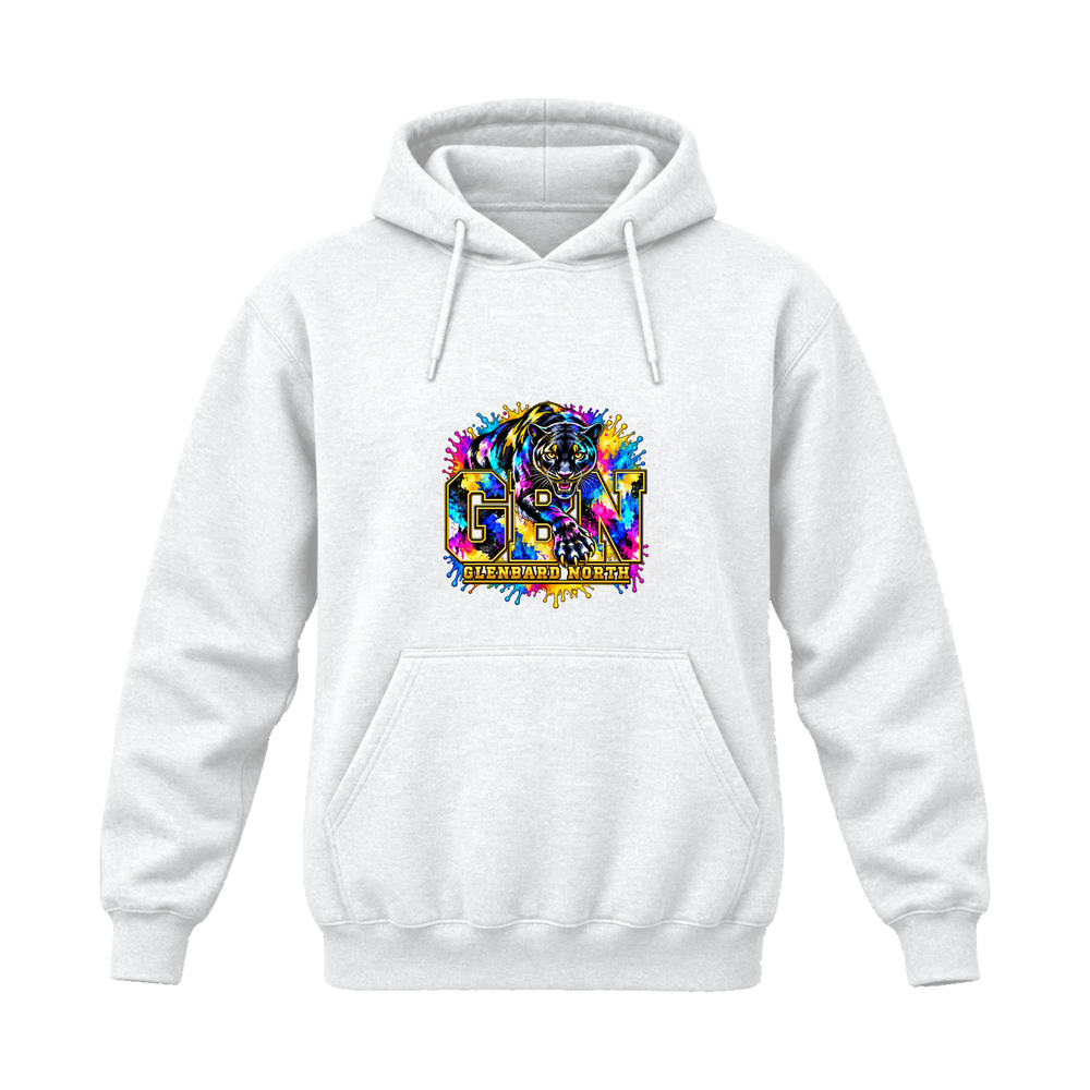 GBN Paint Splash Panther Hoodie - White