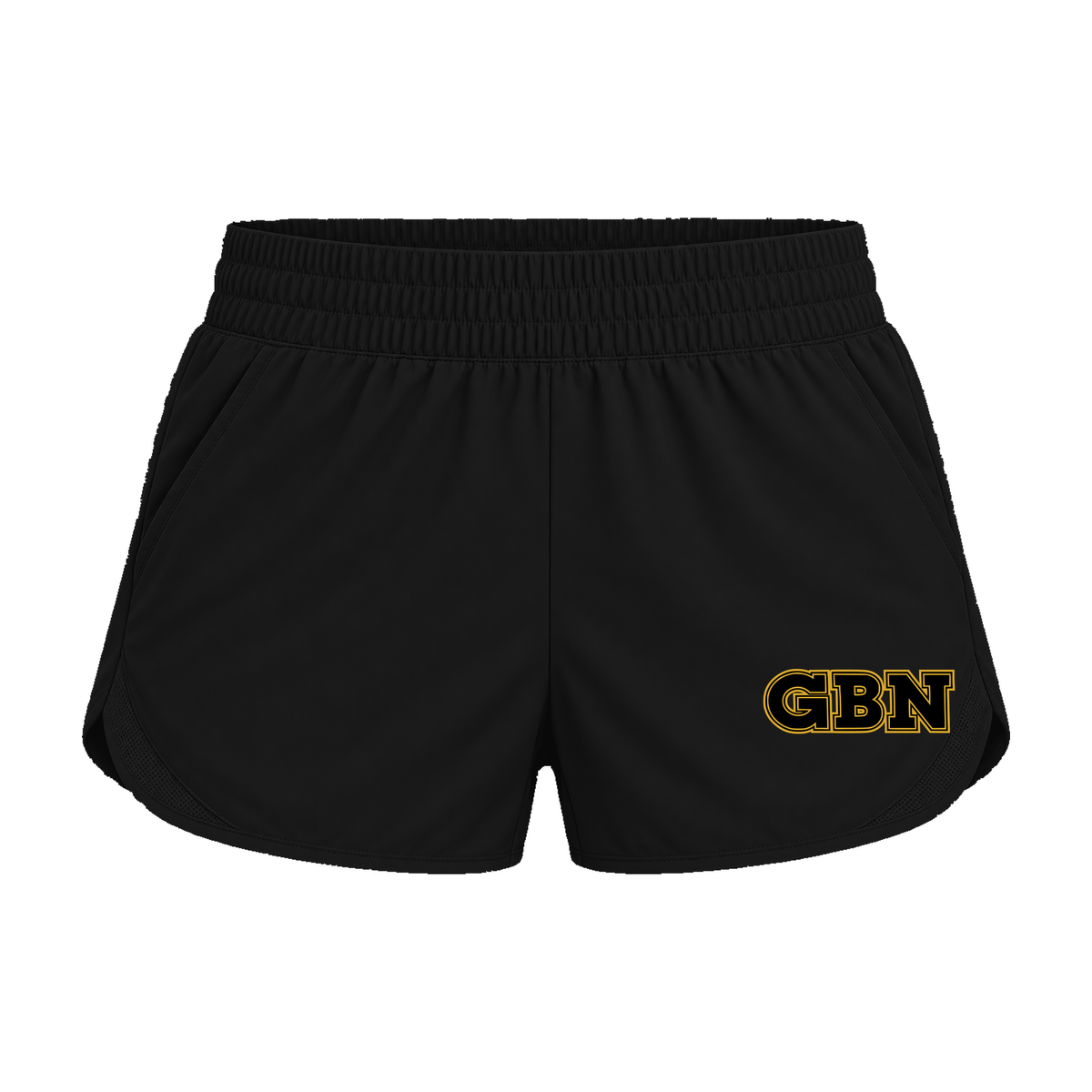 GBN Varsity Letters Women's Athletic Shorts - Black