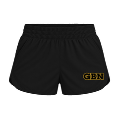 GBN Varsity Letters Women's Athletic Shorts - Black