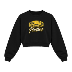 GBN Arched Panthers Women's Cropped Crewneck - Black