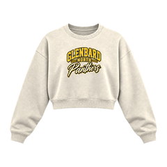 GBN Arched Panthers Women's Cropped Crewneck - Bone