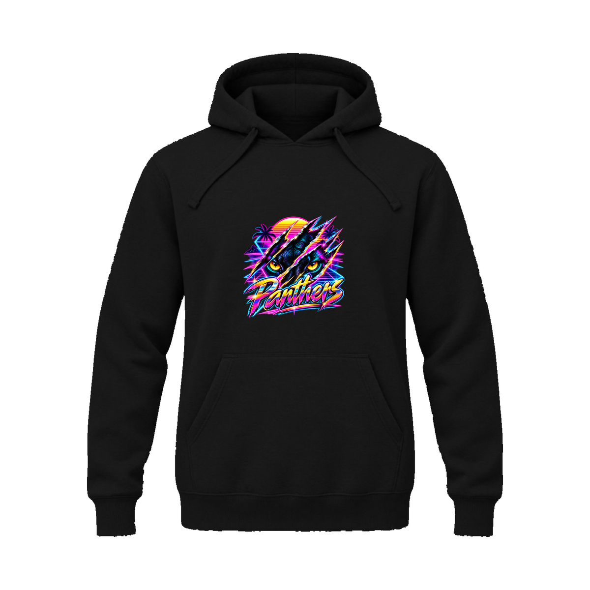 GBN Neon Panther Premium Hoodie - Black