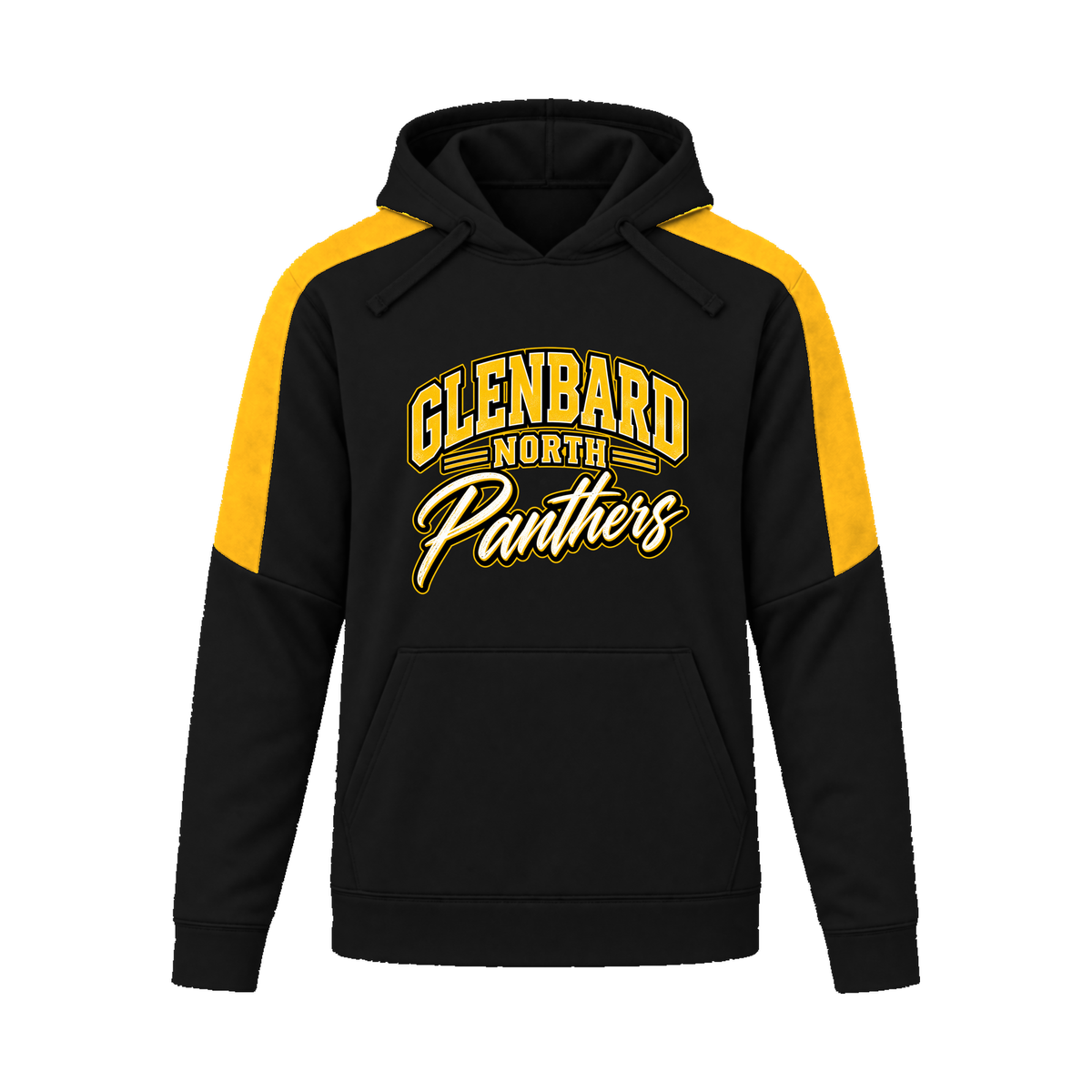 GBN Arched Panthers Performance Hoodie - Black/ Gold