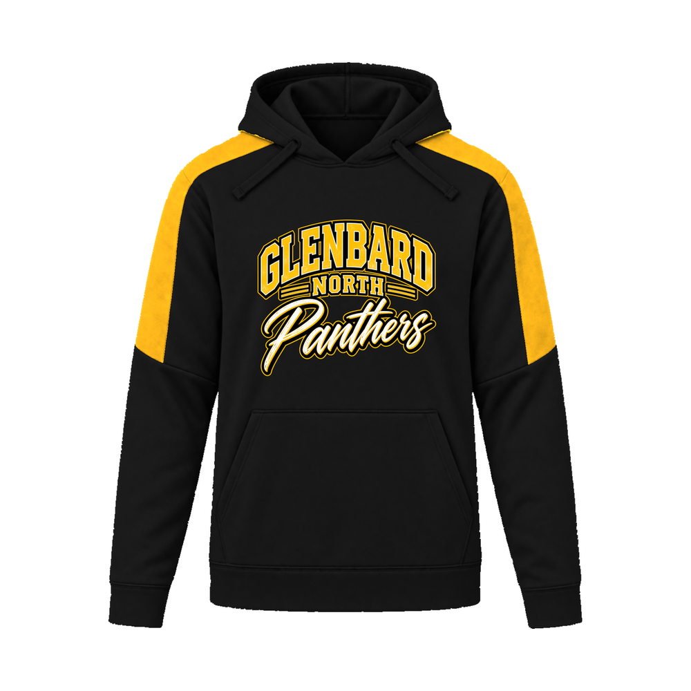 GBN Arched Panthers Performance Hoodie - Black/ Gold