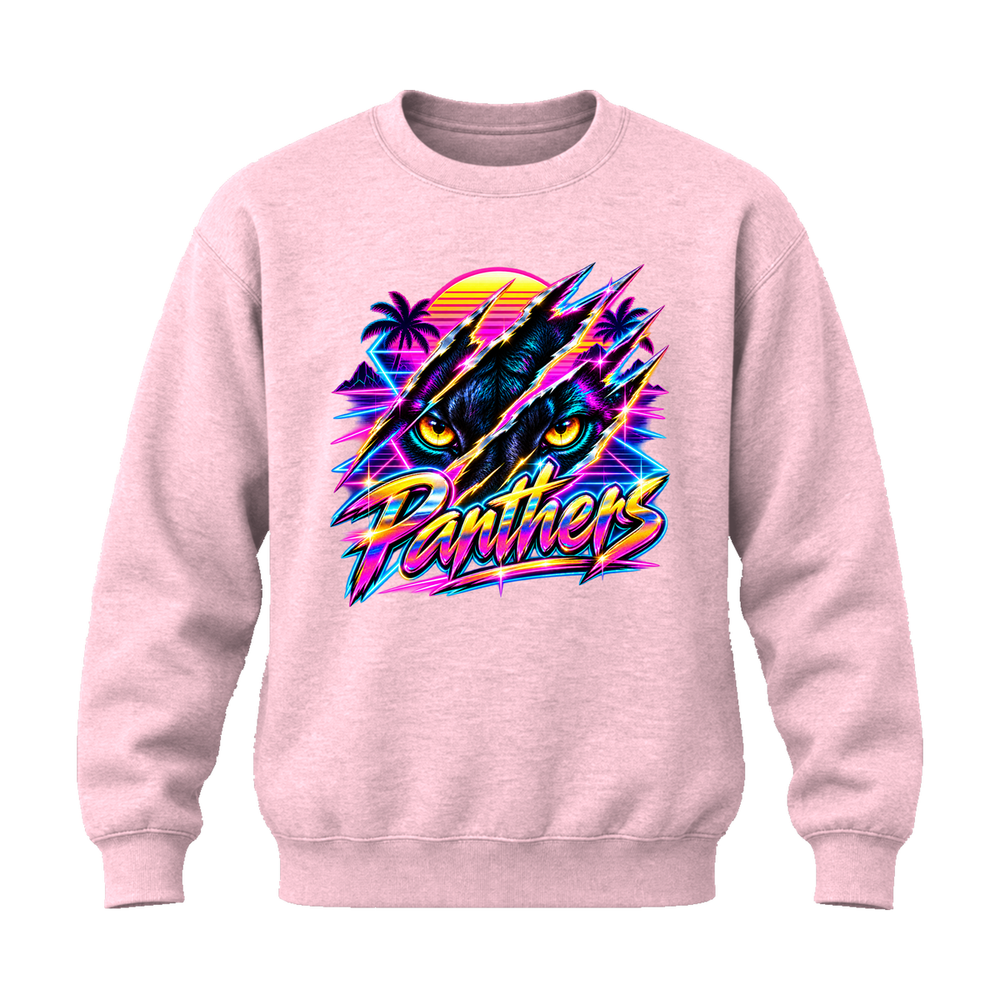 GBN Neon Panther Crewneck Sweatshirt - Light Pink