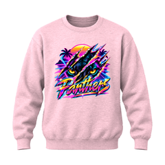 GBN Neon Panther Crewneck Sweatshirt - Light Pink