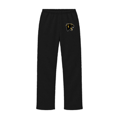 GBN Panther Logo Straight Leg Sweatpants - Black