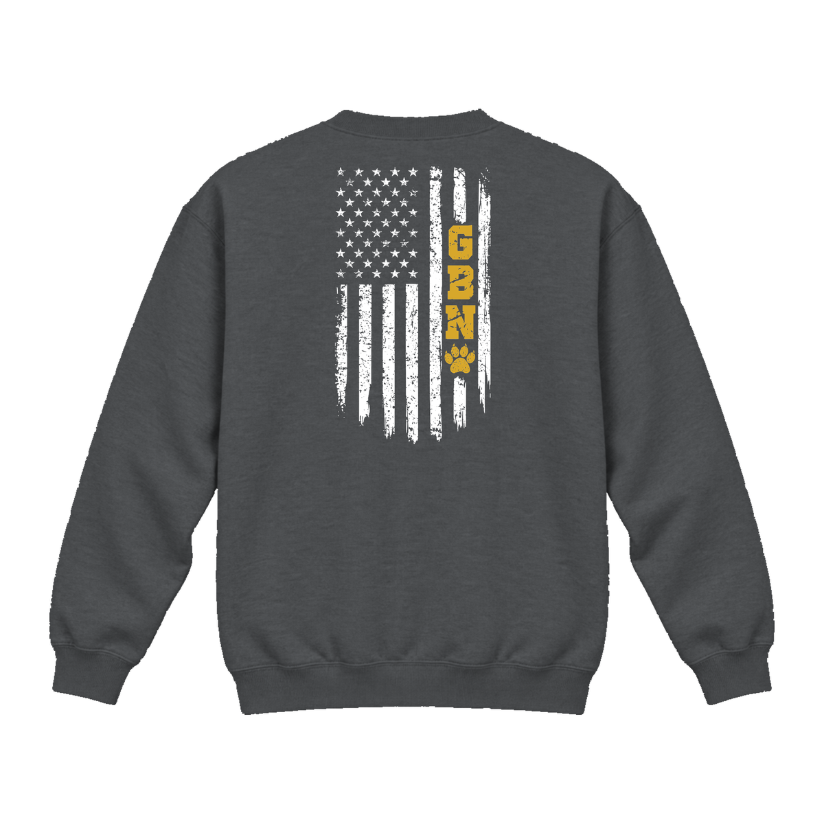 GBN Flag Crewneck Sweatshirt - Charcoal (back)