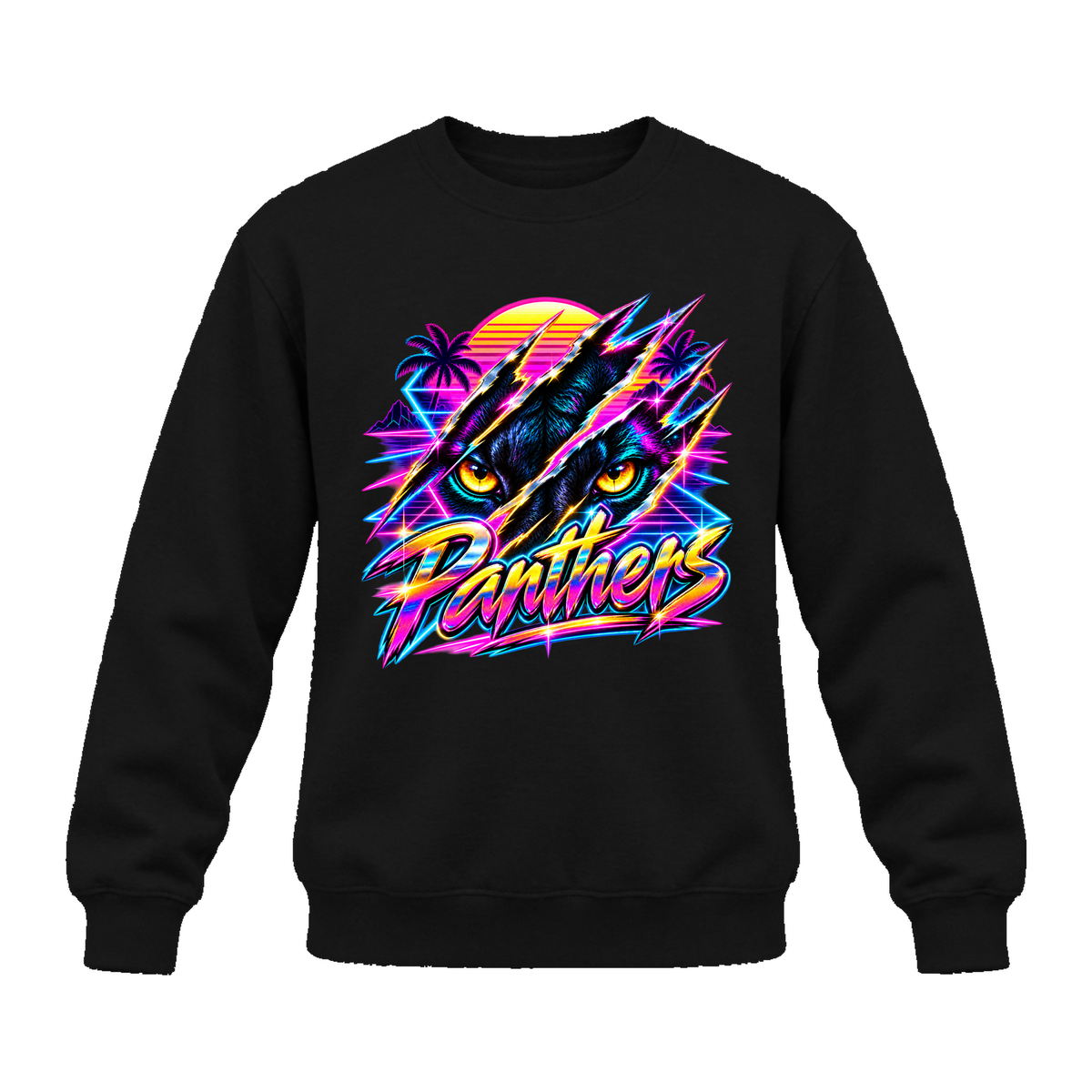 GBN Neon Panther Premium Crewneck - Black