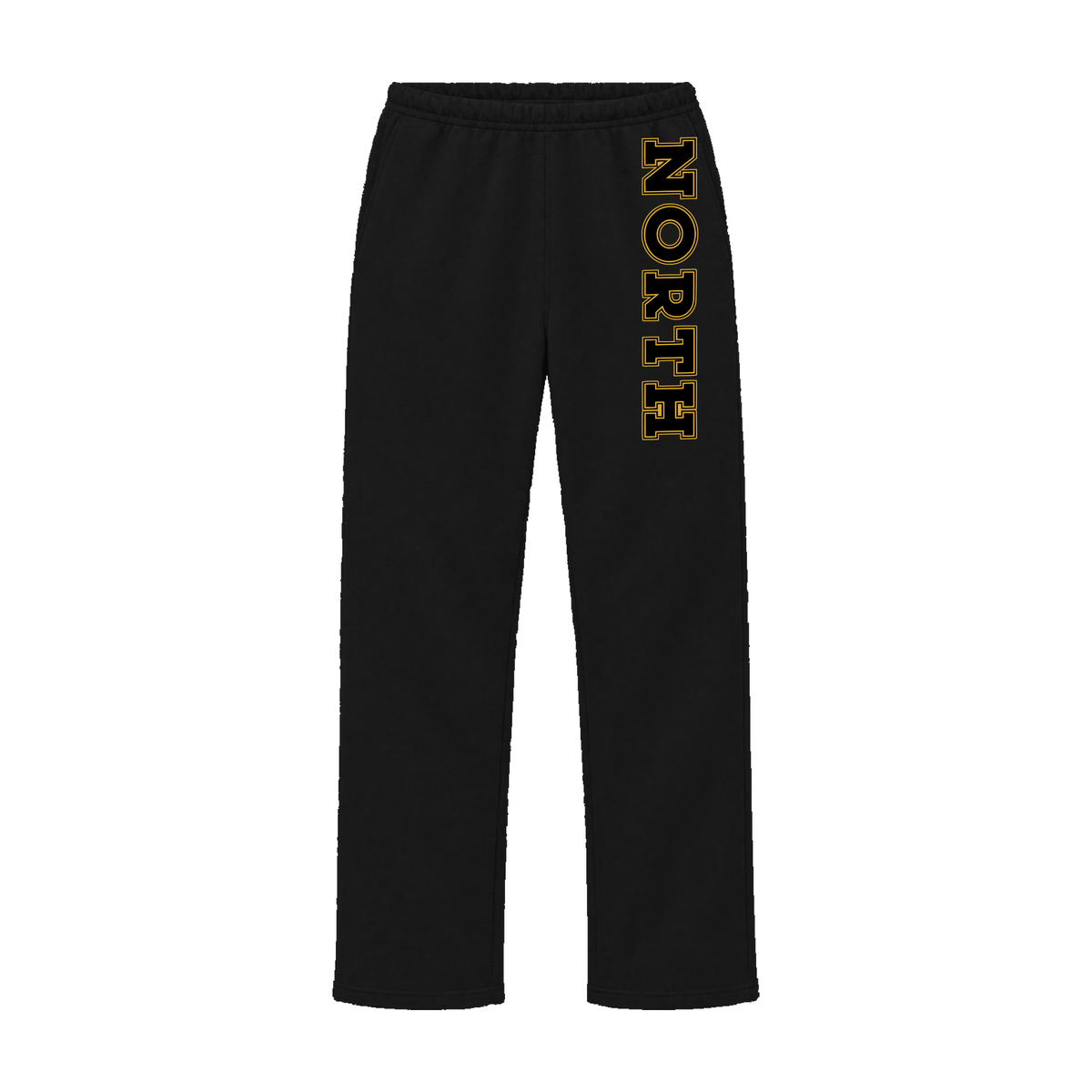 GBN NORTH Leg Straight Leg Sweatpants - Black
