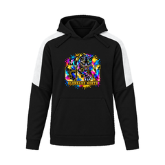 GBN Paint Splash Panther Performance Hoodie - Black/ White
