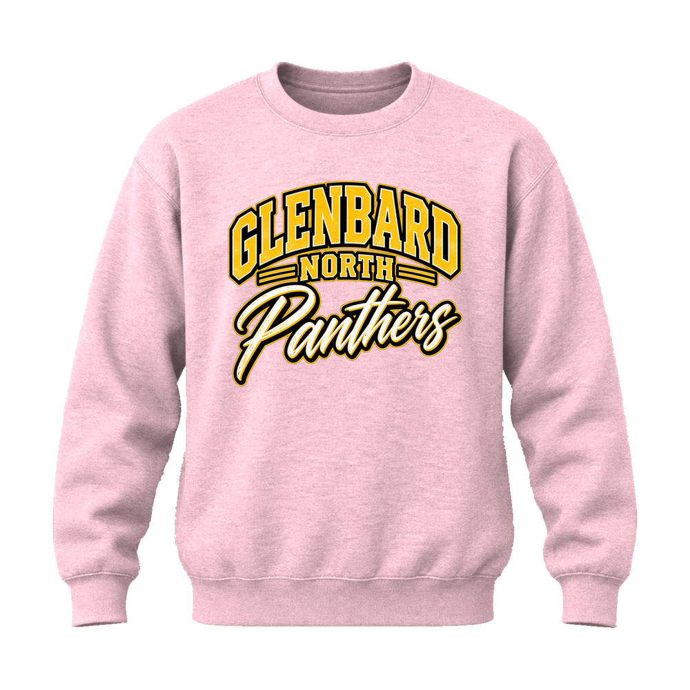 GBN Arched Panthers Crewneck Sweatshirt - Light Pink