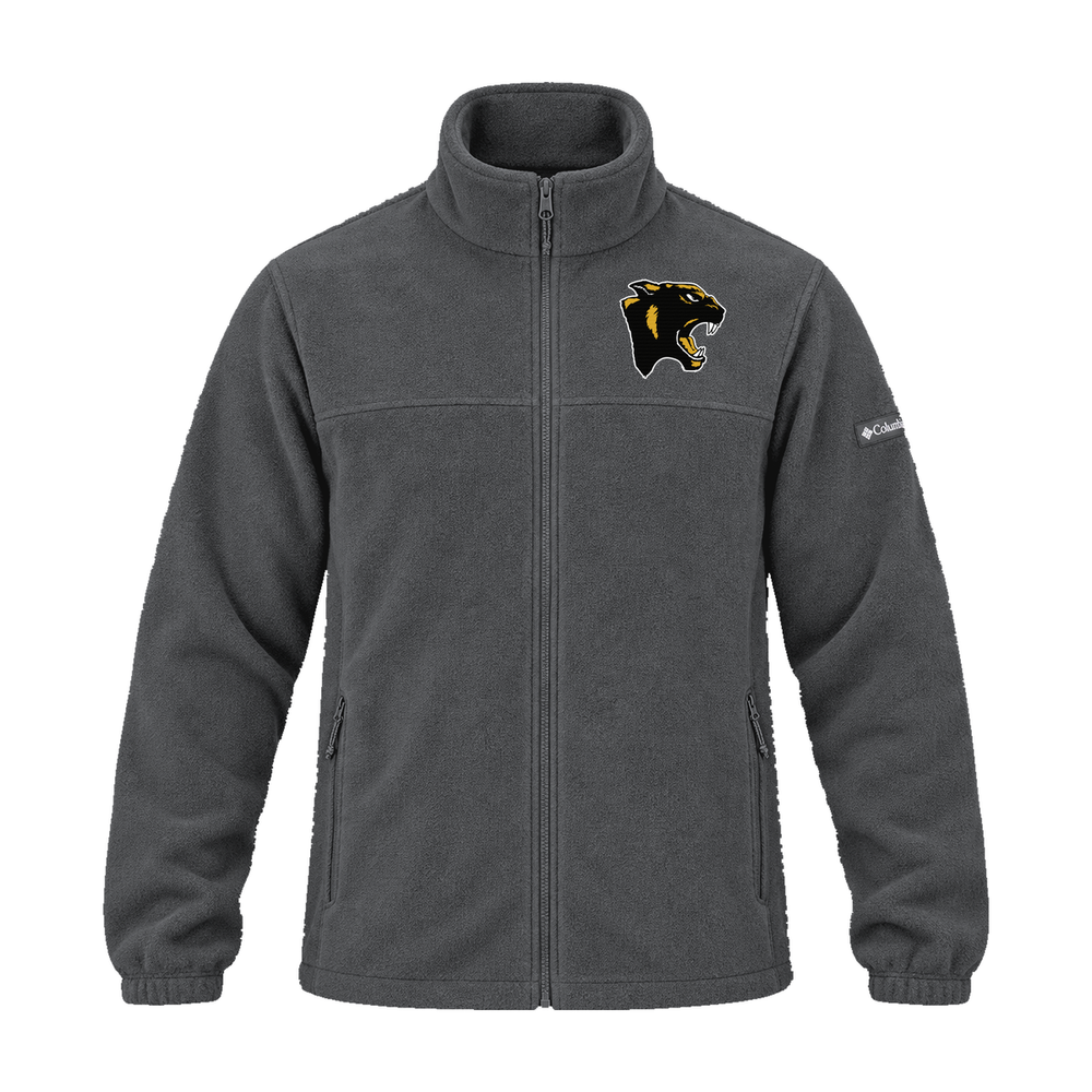GBN Panther Logo Embroidered Fleece Jacket - Charcoal Heather