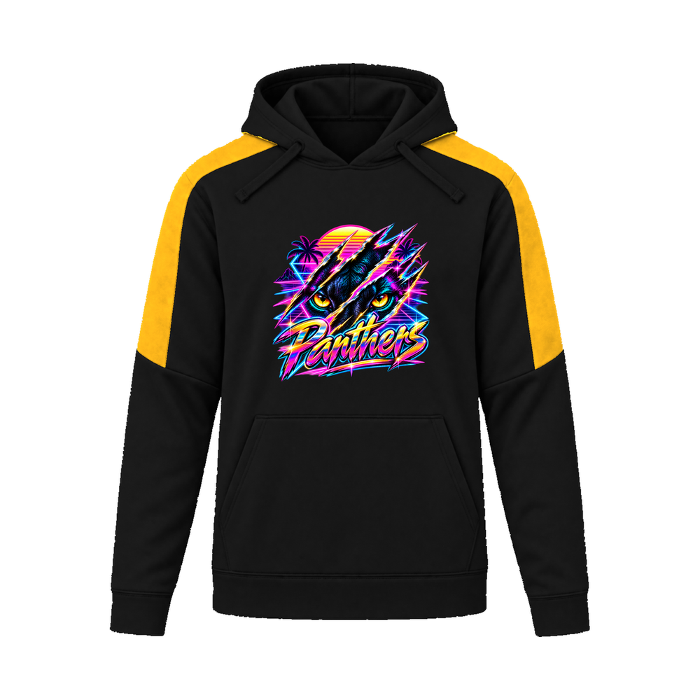 GBN Neon Panther Performance Hoodie - Black/ Gold
