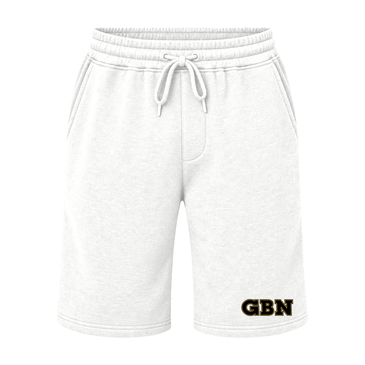 GBN Varsity Letters Fleece Shorts - White