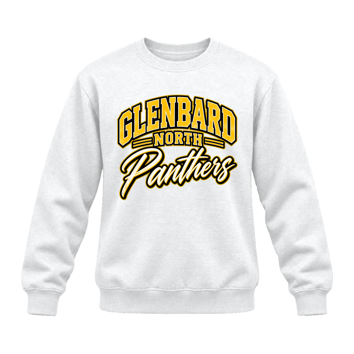 GBN Arched Panthers Premium Crewneck - White