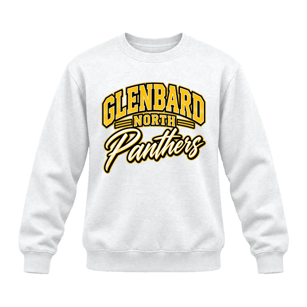 GBN Arched Panthers Premium Crewneck - White
