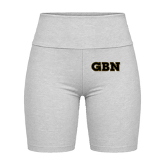 GBN Varsity Letters Women's Bike Shorts - Light Heather Grey