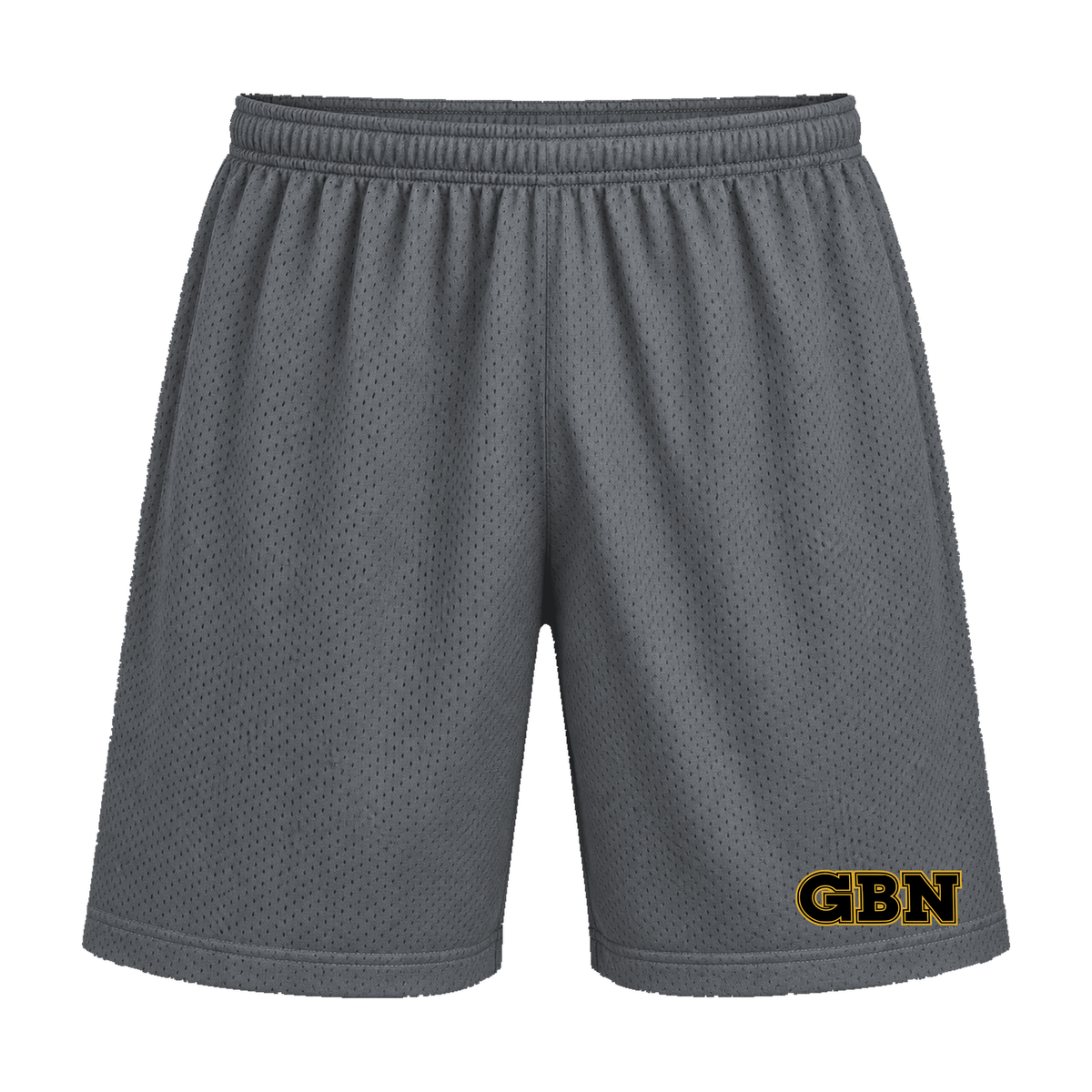 GBN Varsity Letters Mesh Shorts - Iron Grey