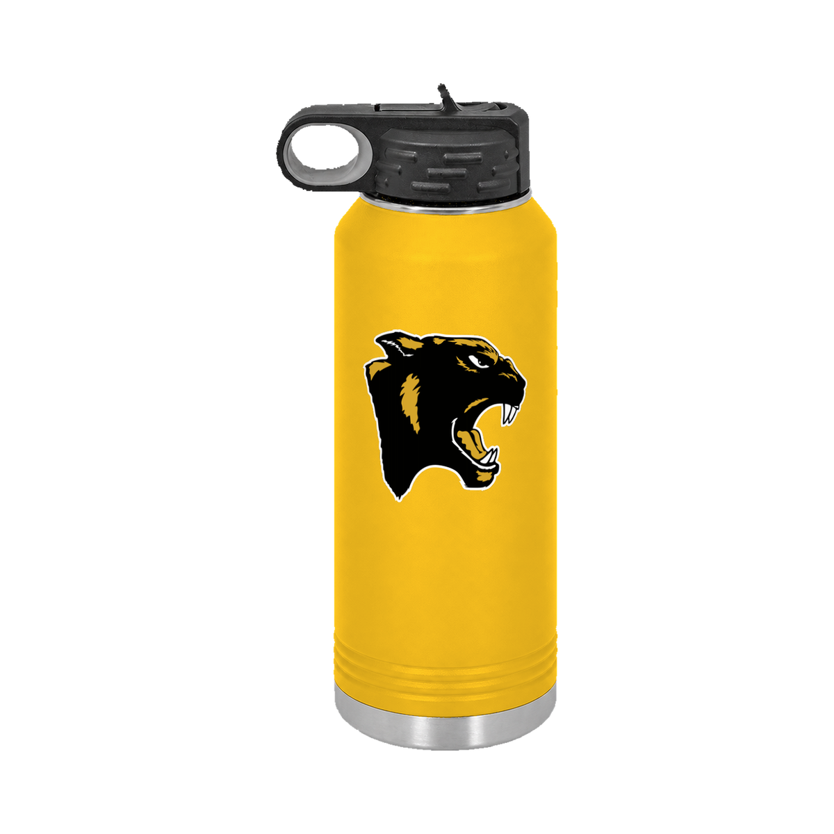 GBN Panther Logo 32oz Water Bottle - Yellow